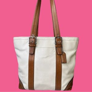 GUC Coach Leather Hamilton Zippered Tote Bag f11301